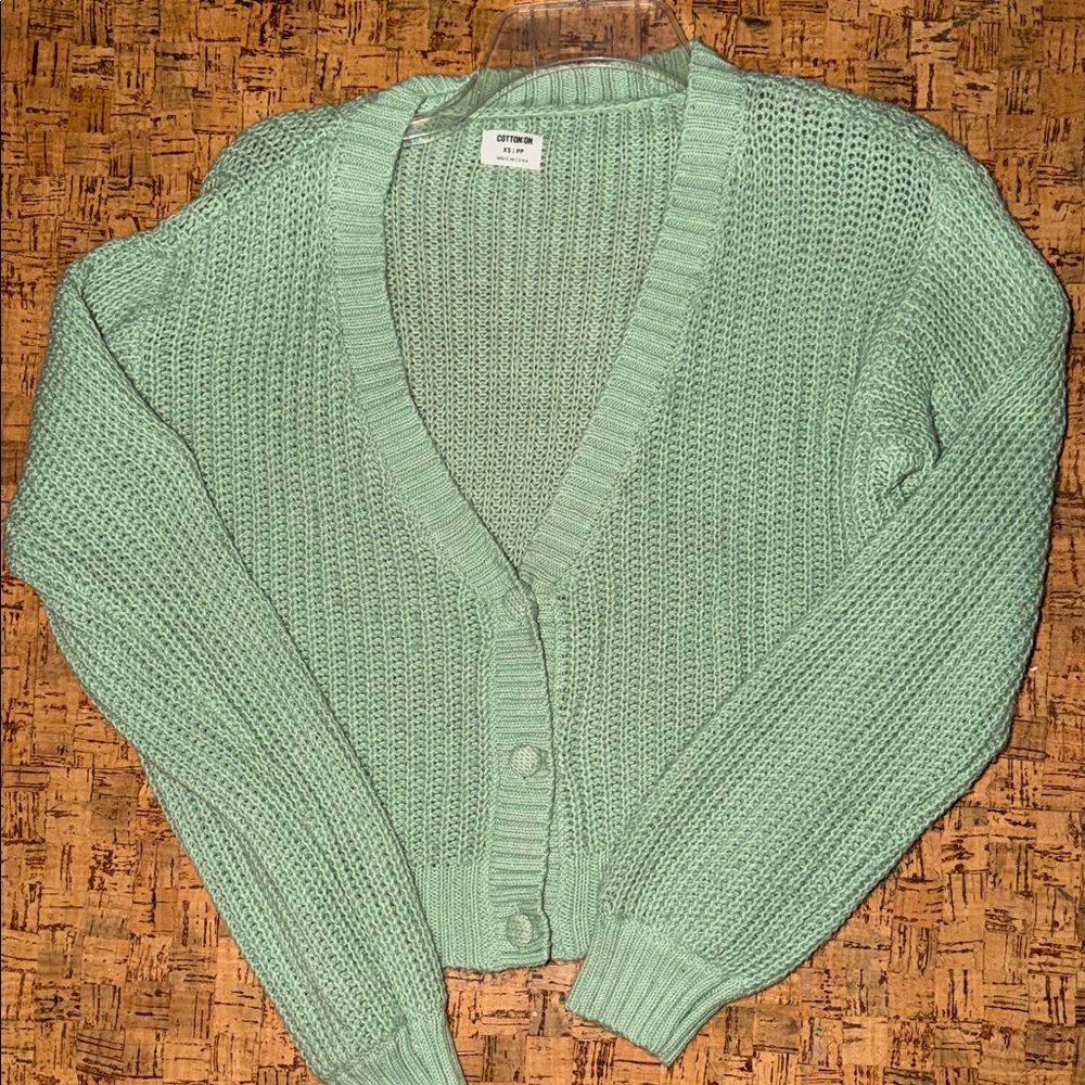 Cotton On Mint Green Knit Cardigan